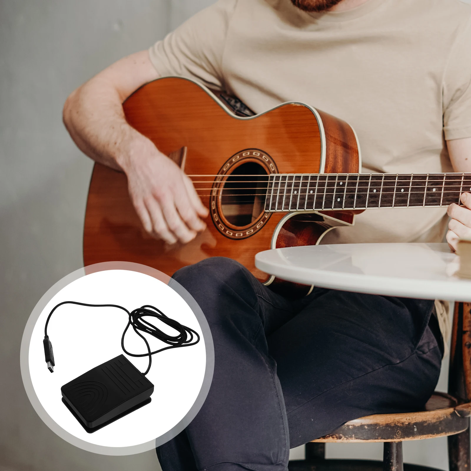 

USB Foot Pedal Plastic Simulator Control Custom Function Key Ergonomic Wide Pedal Minimal Resistance Multi Scene