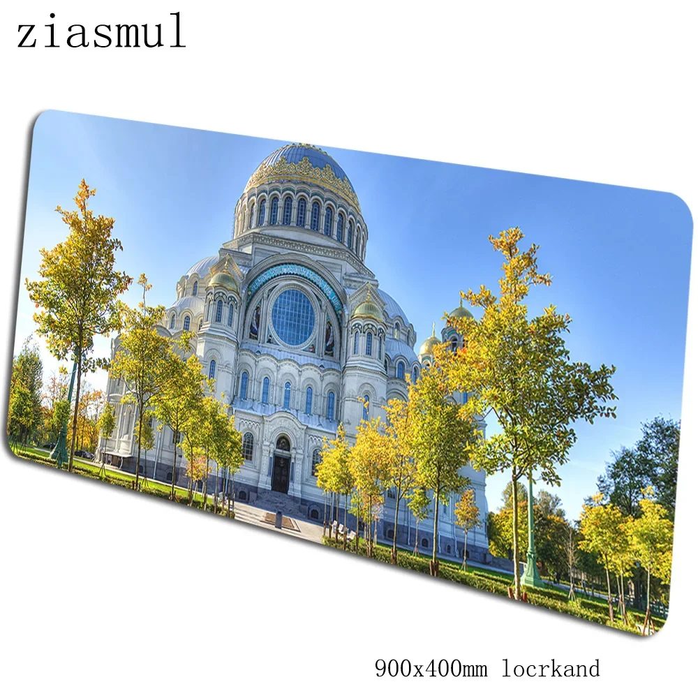 Cathedral mouse pad 90x40cm mousepads cheapest gaming mousepad gamer HD print personalized mouse pads keyboard pc pad
