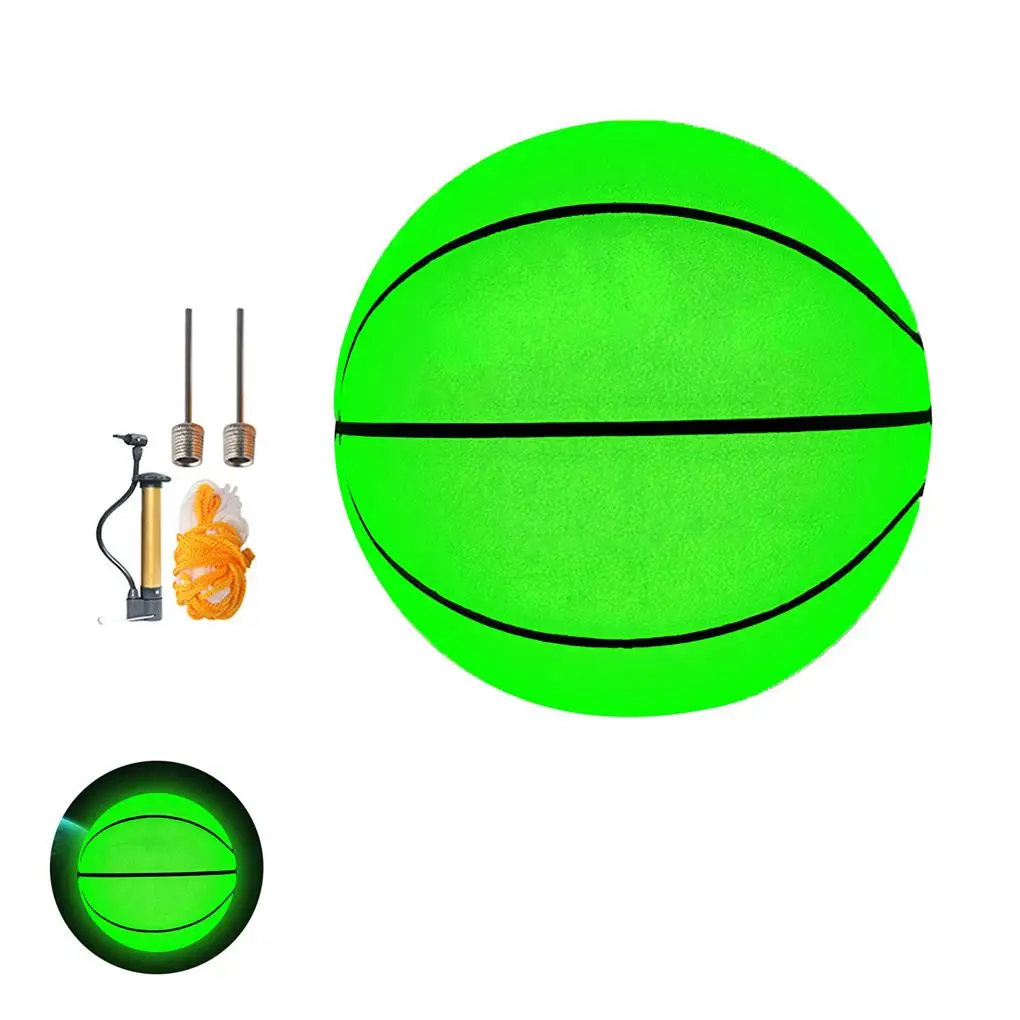 Glowing Basketball Reflective Toy Green Balls Night Competition Fluorescence