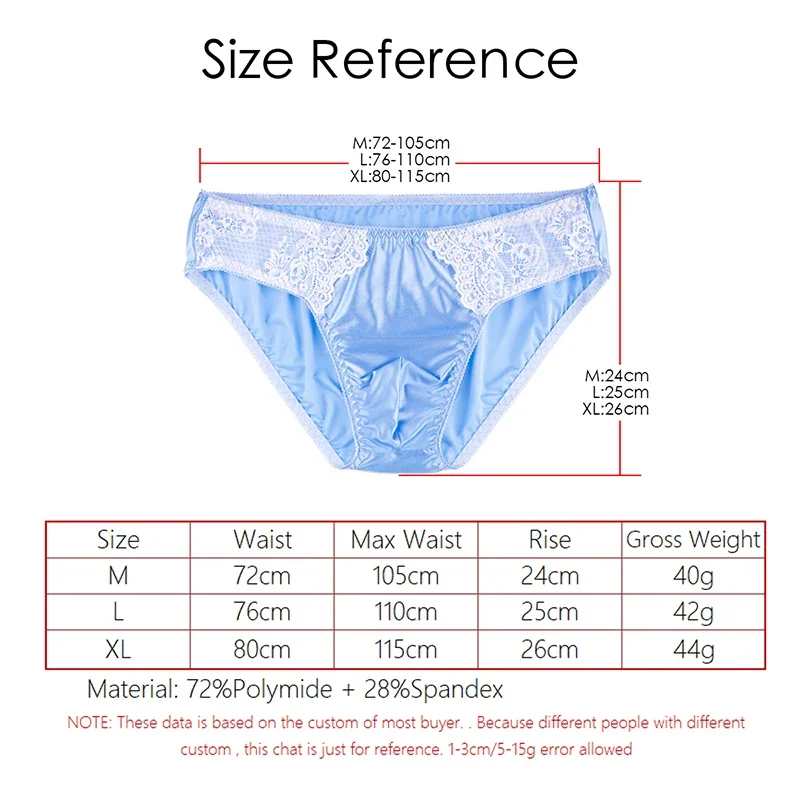 Bragas masculinas de tela ajustada elástica Sexy de encaje rosa para hombre, ropa interior negra, calzoncillos sedosos, Boxer azul y rojo, Sissy Live Show Dance