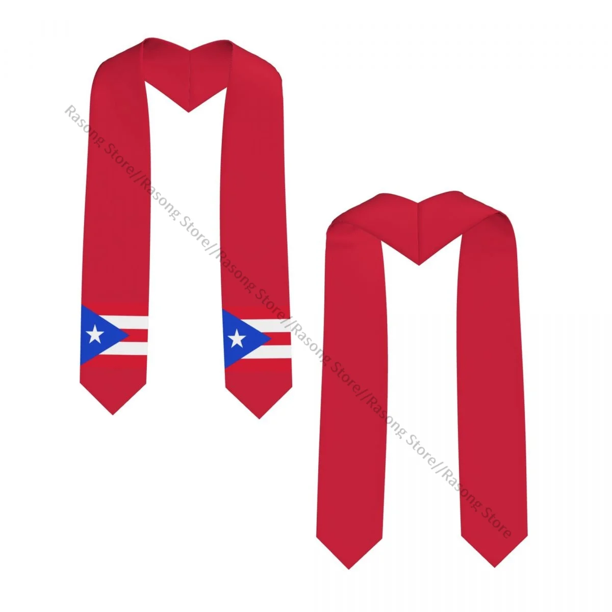 Puerto Rico Flag Unisex Adult Graduation Stole Shawl for Academic Commencements Celebration Uniform