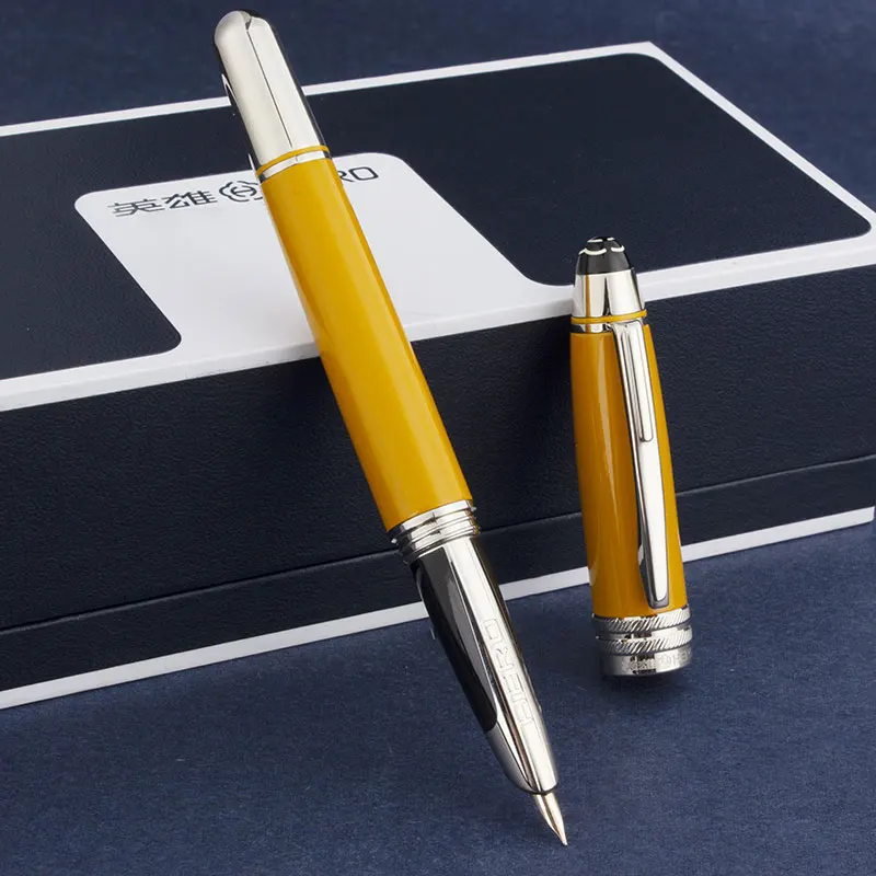 Hero 10K Gold H73 Fountain Pen F 0.5mm Ink Pen Business Office Daily Writing Smooth for Men and Women Stationery Supplies Gift