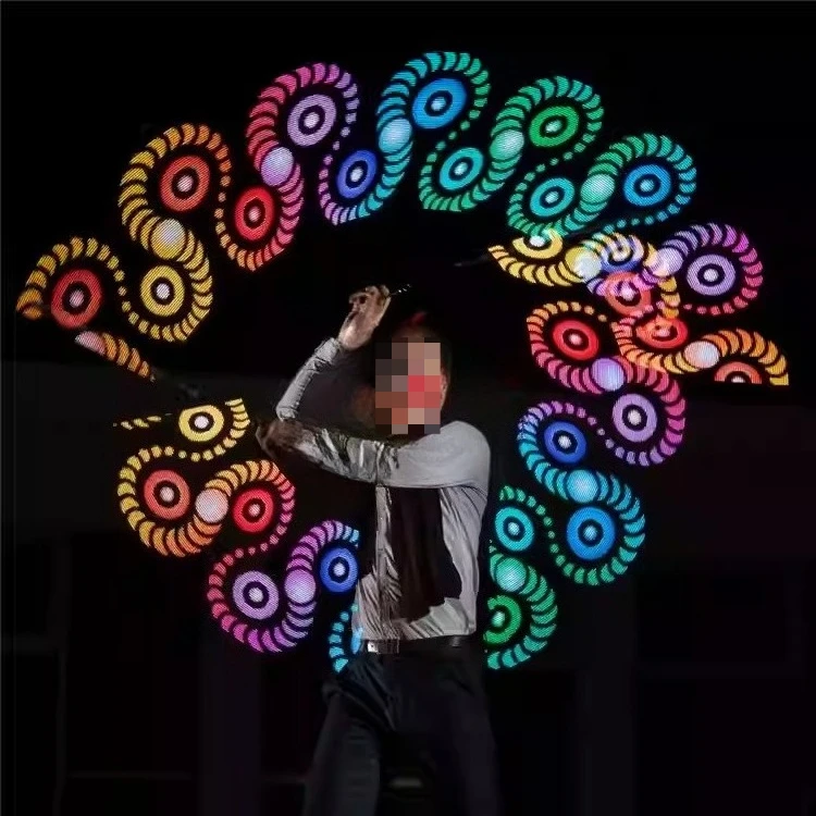 47cm Full Color Digital Poi Stick with 60 LED Customizable Design, Performance Stick for Raves Festivals and Light Show Events