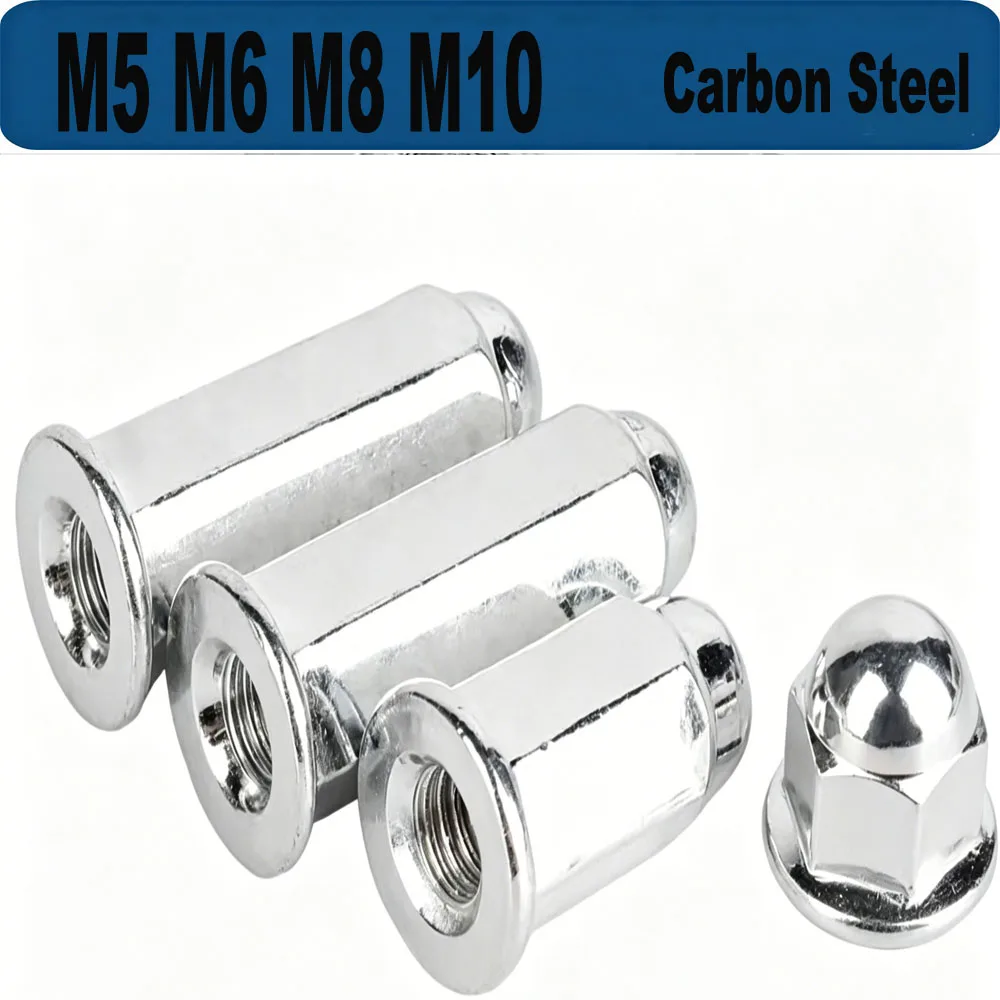 

M5-M10 White Zinc Plated Acorn Nut Carbon Steel Motorcycle Cylinder Flange Lock Fastener