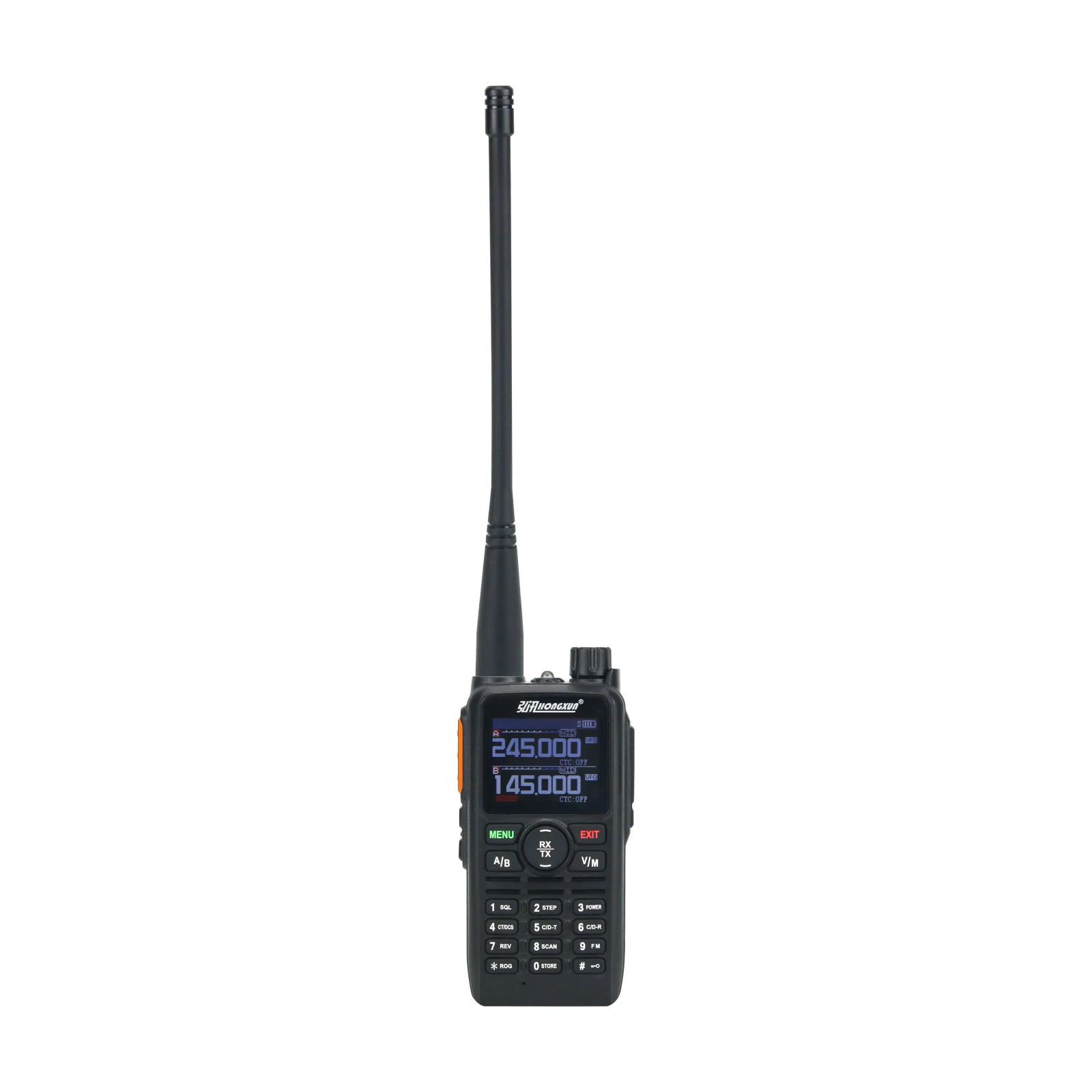 Walkie-talkie portátil de mano, Radio VHF UHF, 240 canales, color negro/rojo, UV-668, 5W