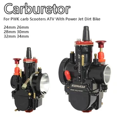 KENADA Racing Black Flat Curtain Carburetor 21-34mm Carburador For50-350cc PWK/OKO Power Jet Scooter 2T/4T ATV Dirt Bike Enduro