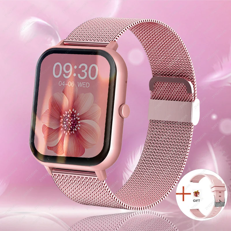 2024 New Bluetooth Call Smart Watch Women Men Heart Rate Blood Oxygen Voice Assistant 100+Sports Ladies Smartwatch For Xiaomi