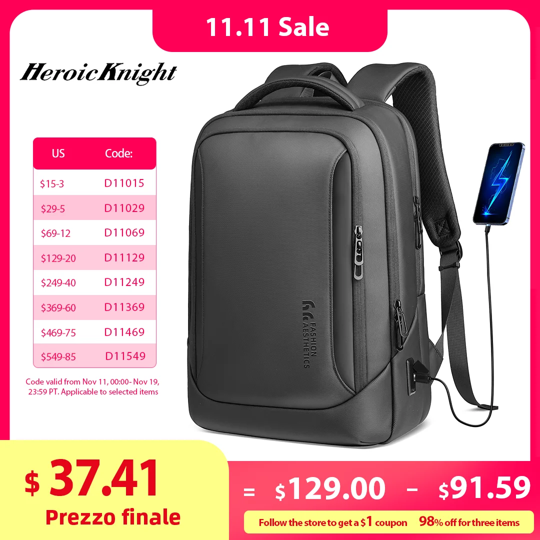 Heroic Knight Multifunctional Men's Backpack 15.6