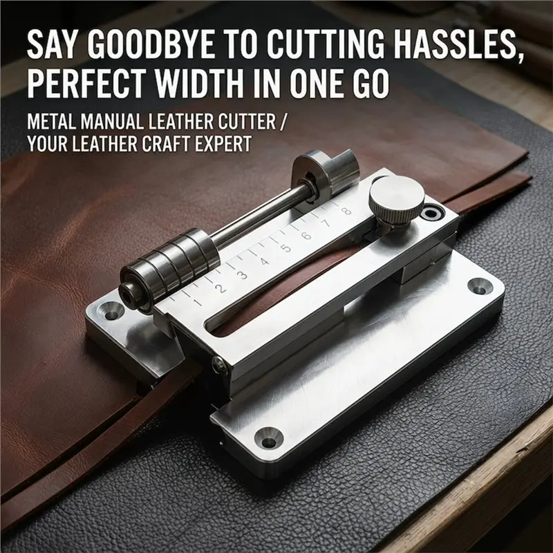SOFT-Strap Cutting Machine For Leather- Leather Strap Cutter Machine,80Mm Adjustable Tool With Scale Ruler, Strip Cutting For Be