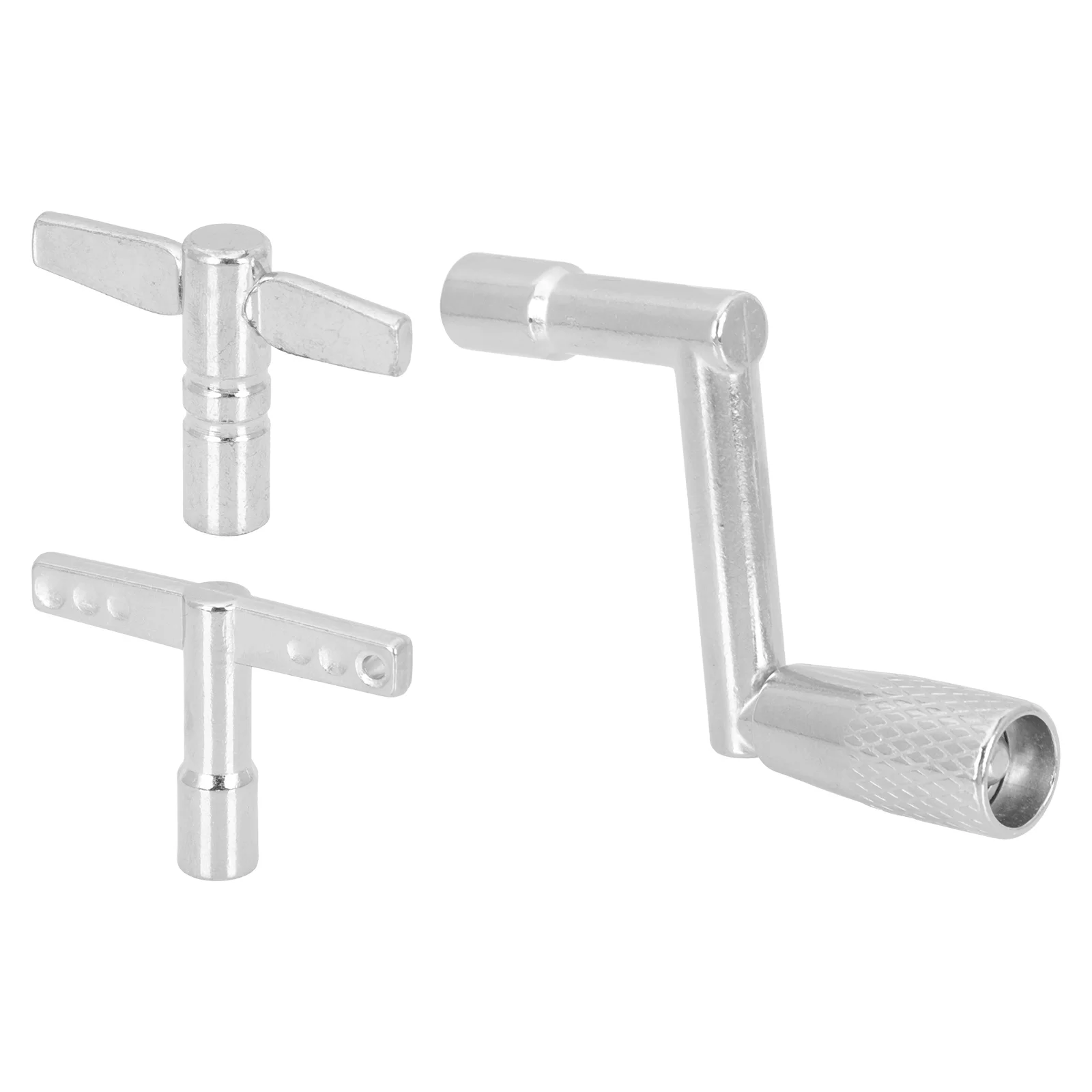 

3Pcs Professional Drum Tuning Keys Stainless Steel Wrenches Repairing Tools Silver Perfect for Drummers Drum Key