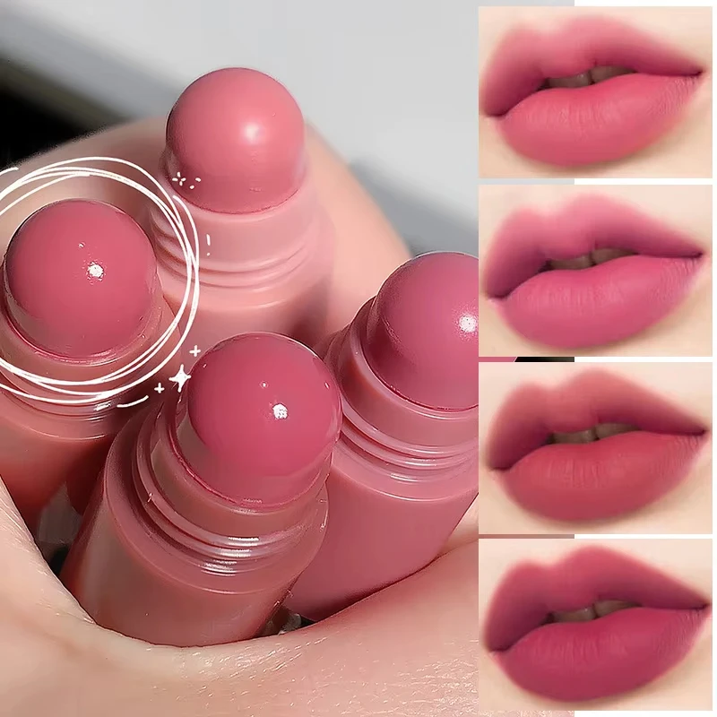 4 In 1 Cappuvini Multicolour Lipstick Pen Makeup Lips Cosmetic Matte Lipstick Pencil Kit Velvet Sexy Red Lip Tint Non-stick Cup