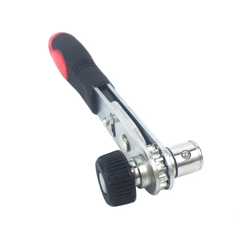 1/4 Mini Torque Wrench DIY Rubber Handle Red and Black Handle Ratchet Wrench Air Handle Head Screw Knife Rod 6.35 Ratchet