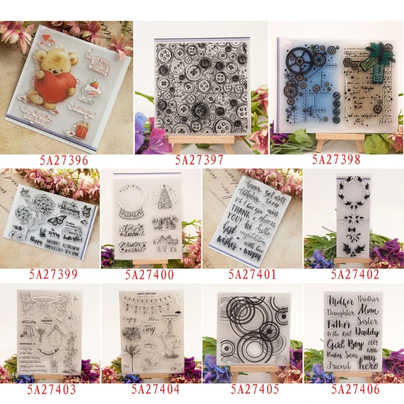 Best Wishes DIY Silicone Clear Stamp Cling Seal Scrapbook Embossing Album Decor