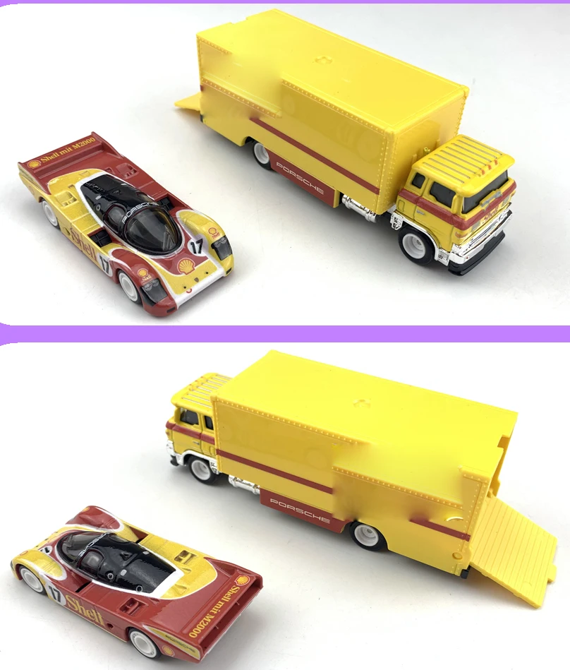 Hot Wheels Team Transport Cars PORSCHE 962 & SAKURA SPRINTER Car Culture  Collection Metal Die-cast Model Vehicles FLF56