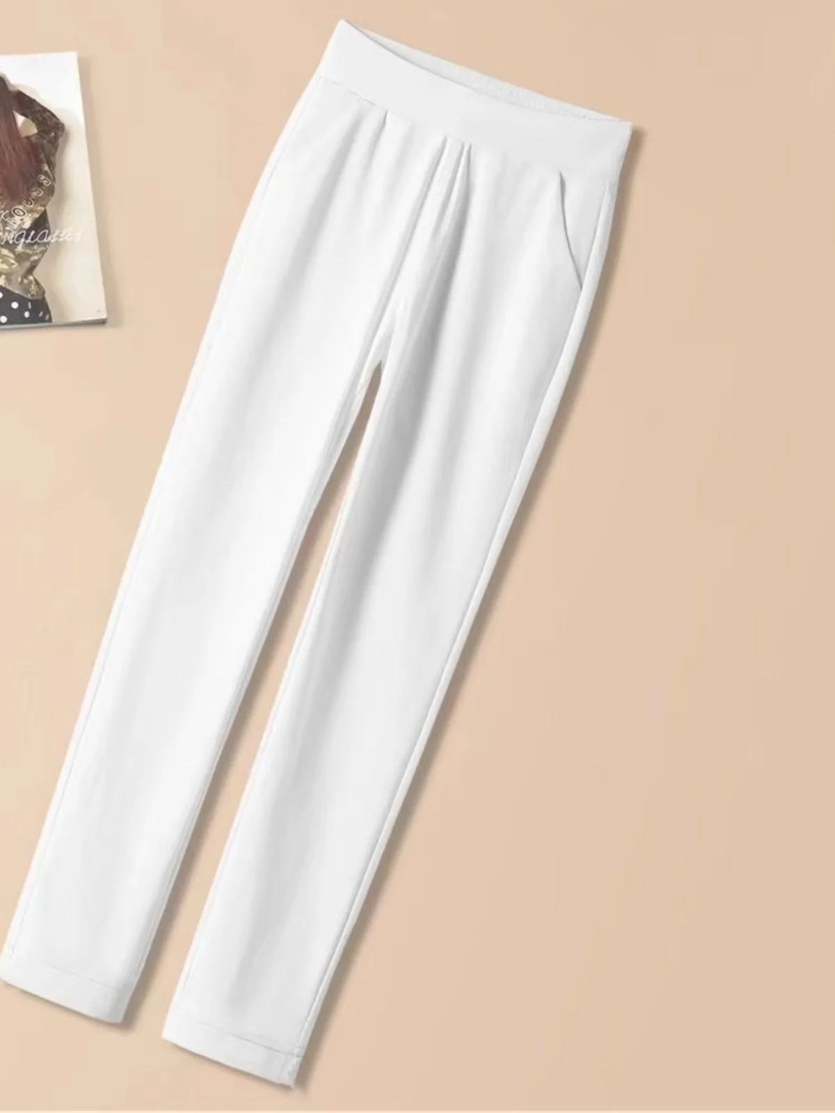 Leggings de tendencia para mujer con rayas efecto acampanado sastrería trasero elegante aspecto Push Up ropa de gimnasio pantalones blancos pantalones de Fitness