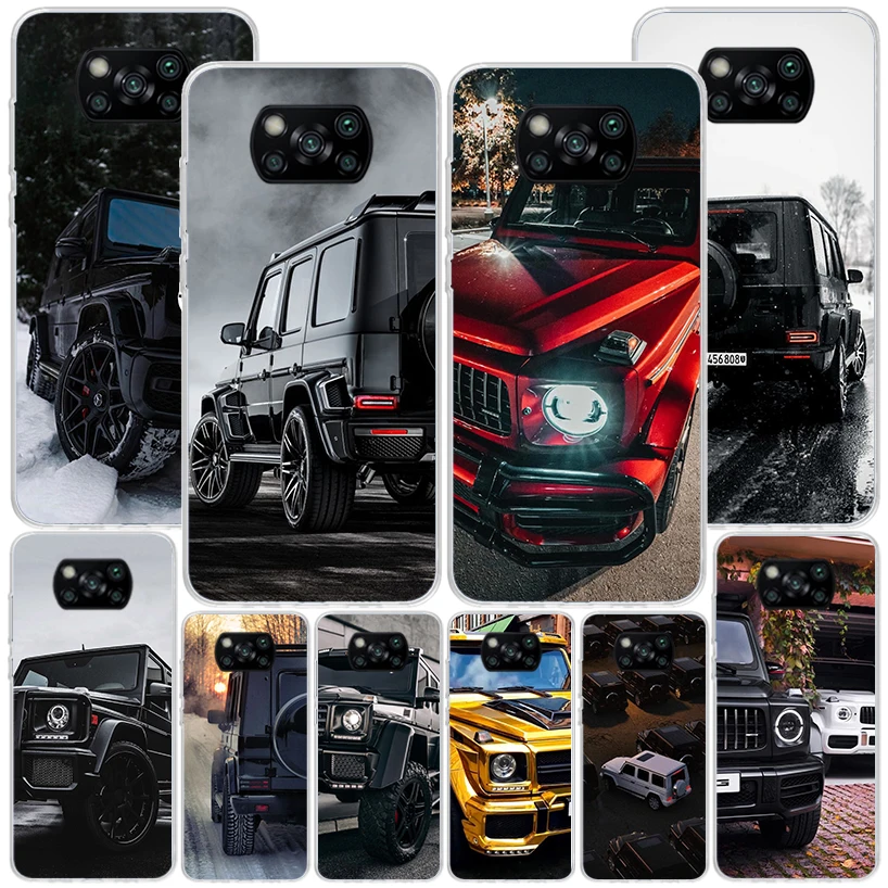 Sport Cars Male Men G63 Phone Case For Xiaomi Poco X6 X5 X4 X3 Nfc F6 F5 Pro F4 Gt F3 F2 F1 M5S M4 M3 Personalized Print Cover