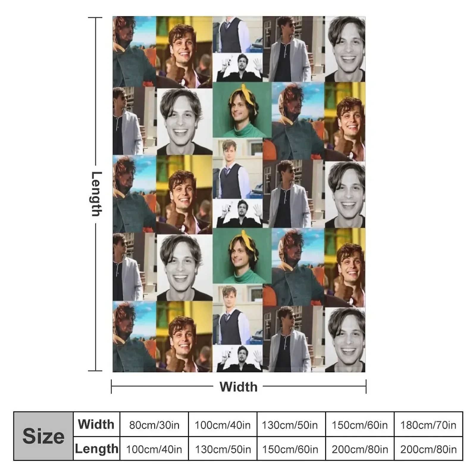 Matthew Grey Gubler Throw Blanket couch cozy soft plush fuzzy picnic outdoor blanket