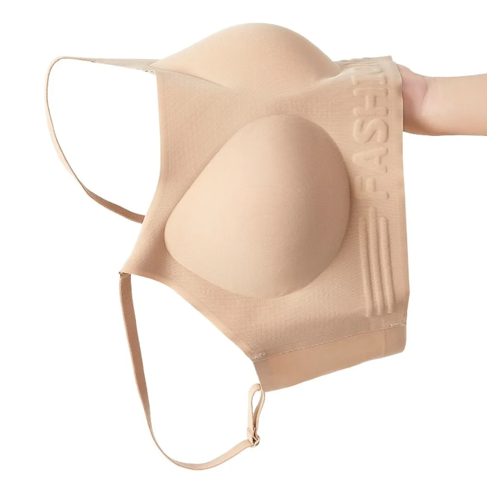 

Soft Push-up Seamless Brassiere Close-fitting Solid Color Underwear for Women Shockproof Anti-sagging Wireless Bra Girls