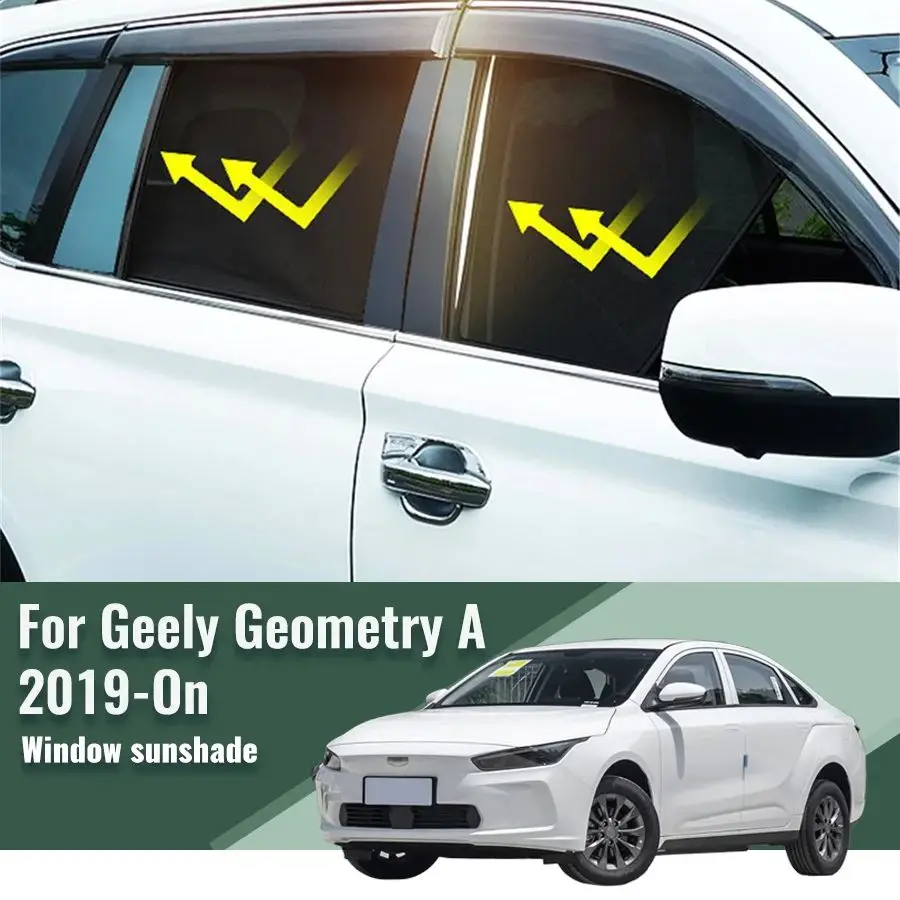 

For Geely Geometry A 2019 2020 2021 2022 2023 2024 Magnetic Car Sunshade Front Windshield Curtain Rear Side Window Sun Shade