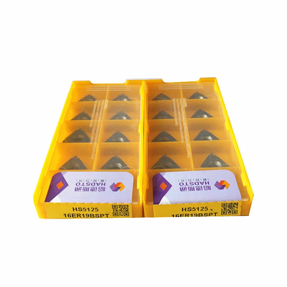 10 قطعة تحول إدراج 16ER11BSPT 16IR11BSPT 16ER19BSPT HS5125 آلة خرط تعمل بالتحكم الرقمي بواسطة الحاسوب أداة خيوط كربيد إدراج ل P.M.K