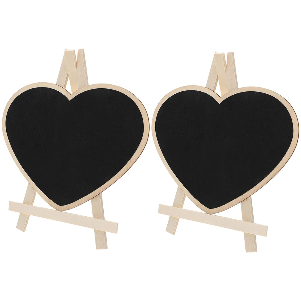 Tableau noir vertical debout pour enfant, mini panneaux en bois, petit tableau noir, 2 pièces