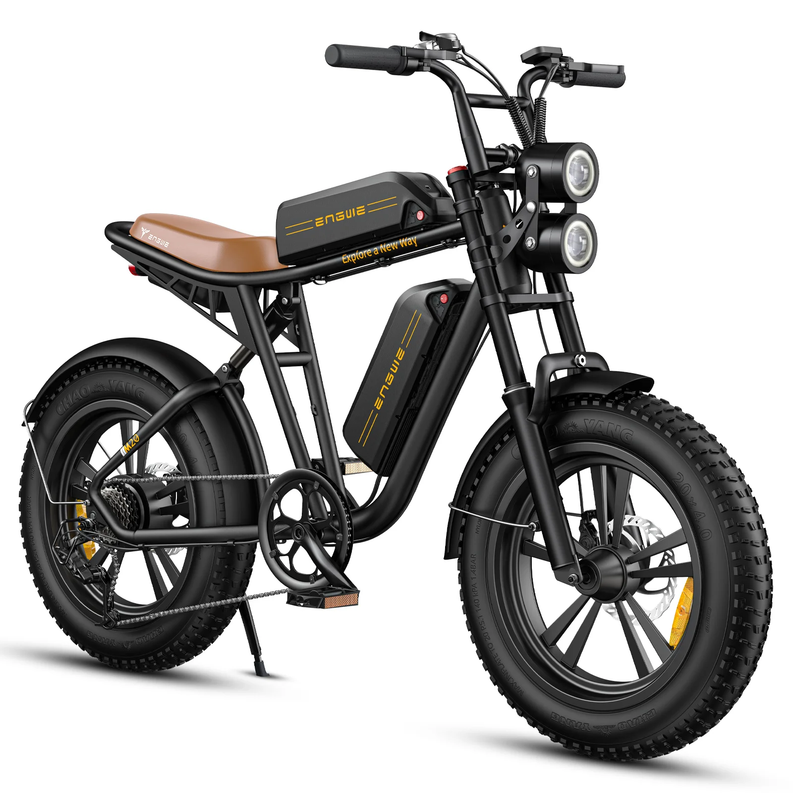 ENGWE M20 Ebike 750W Powerful Motor 48V 26Ah Dual battery 20*4.0'' Fat Tire Electric Bike Mountain Snow Beach Electric Bicycle