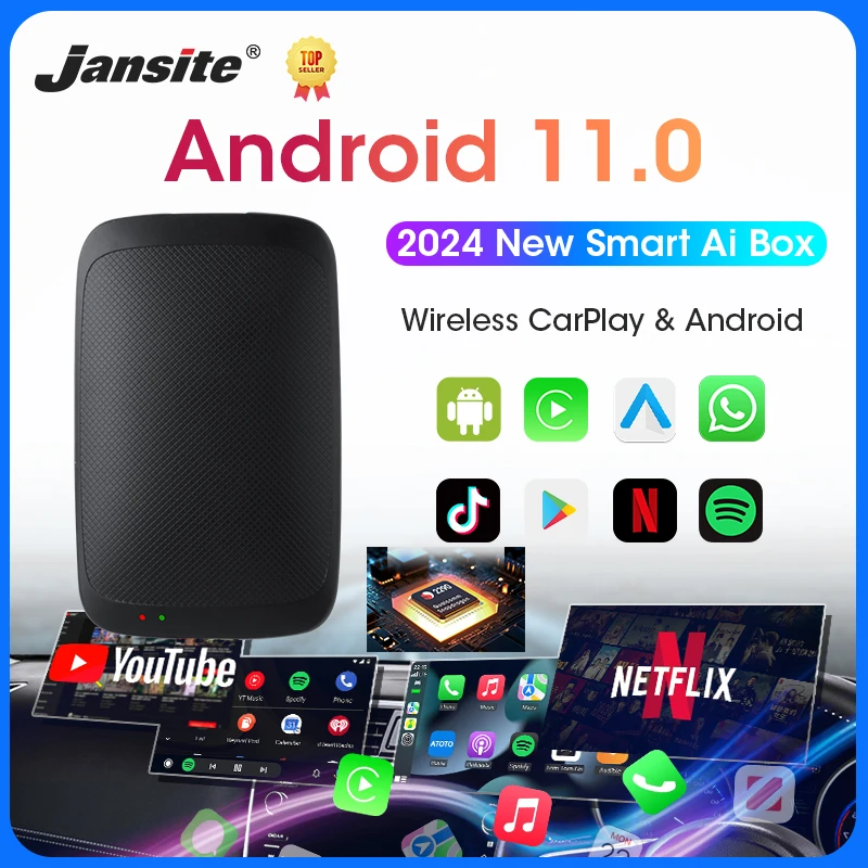 Android 11 CarPlay Smart Ai Box Android Wireless CarPlay Android Auto Adapter For Netflix For YouTube car intelligent systems