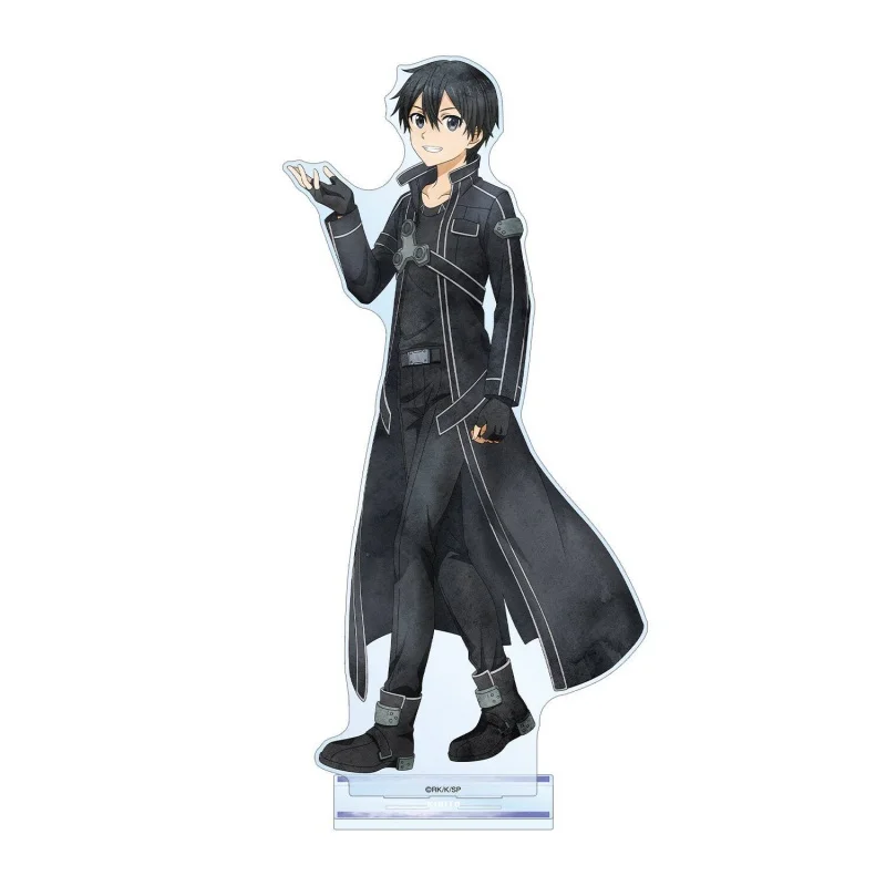 Sword Art Online Anime Kirito Asuna Yui Leafa Silica Lisbeth Klein Acrylic Figure Stand Christmas Keychain Toys 15cm