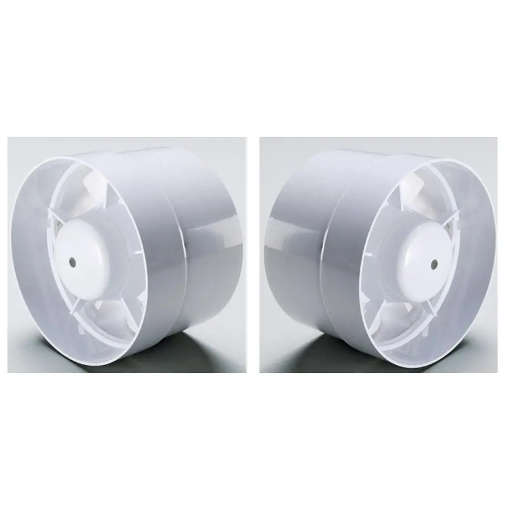 Duct Fan 4 Inch Inline Exhaust Blower Low Noise ABS for Kitchen Bathroom Wall Window Small Area Ventilation