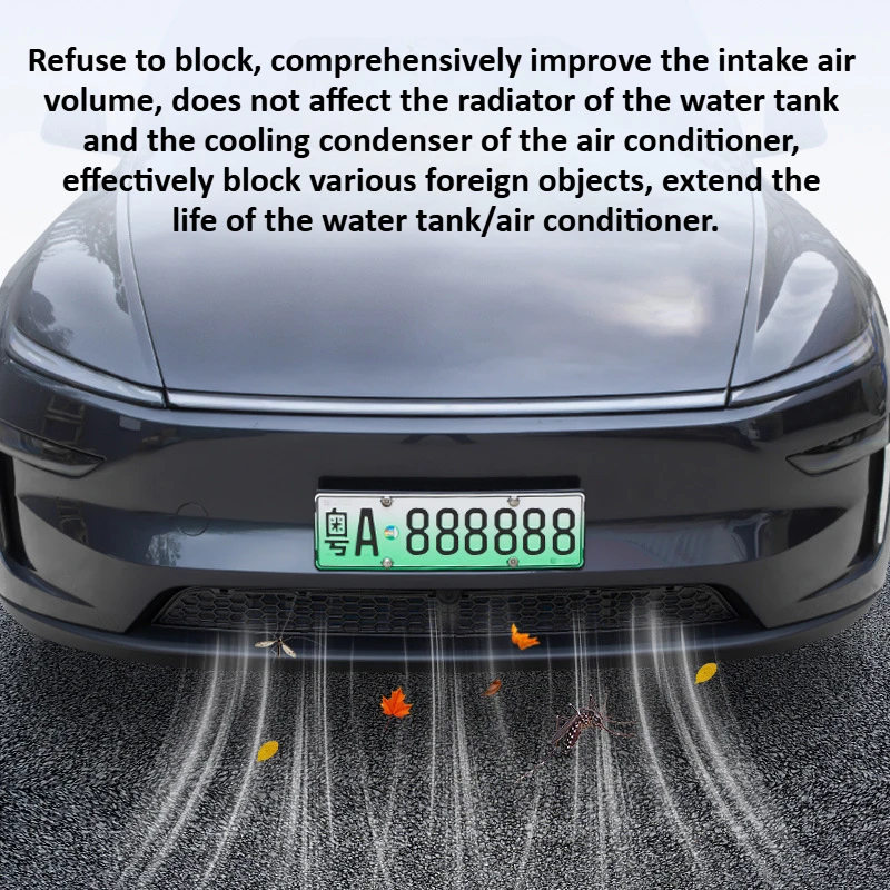 For Tesla Model Y Juniper 2021-2025 Lower Bumper Anti Insect Net Car Anti Dust Proof Inner Vent Grille Insect-proof Front Cover