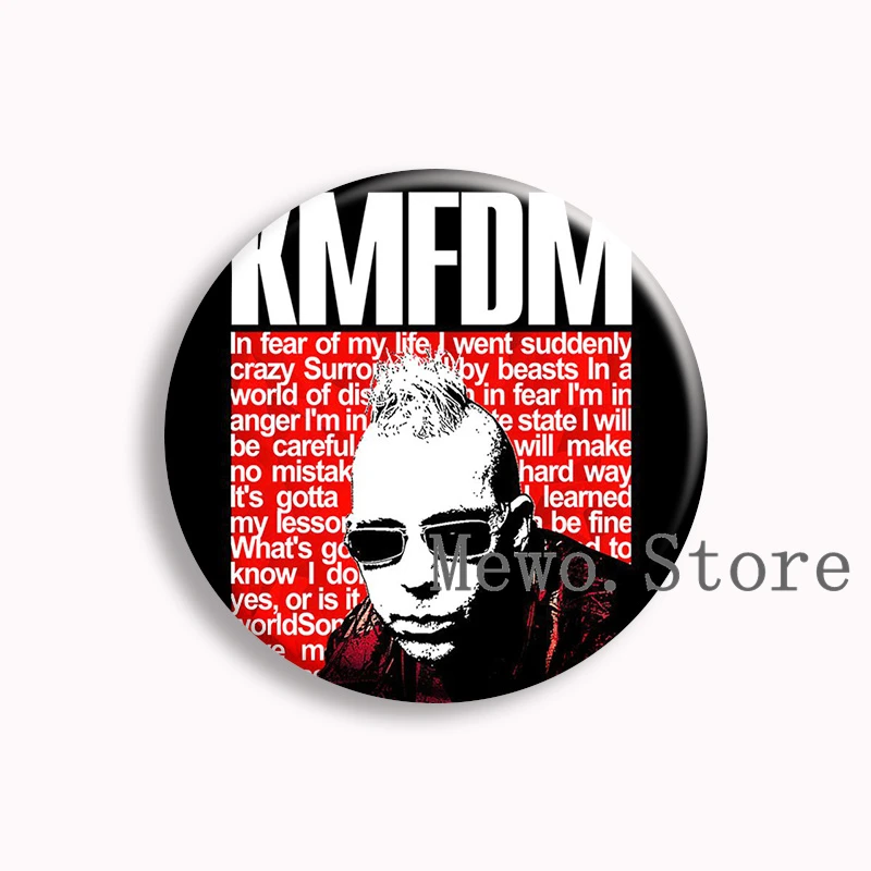 KMFDM Band Soft Button Pin Industrial Rock Aesthetic Anime Badge Brooch Jewelry For Backpack Friends Gifts