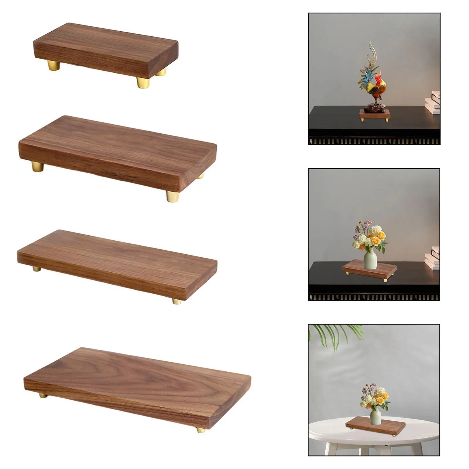 Wood Display Stand Wooden Riser Display Stand Wood Base Multifunctional Statue Display Ornament Display Stand for Flower Shop