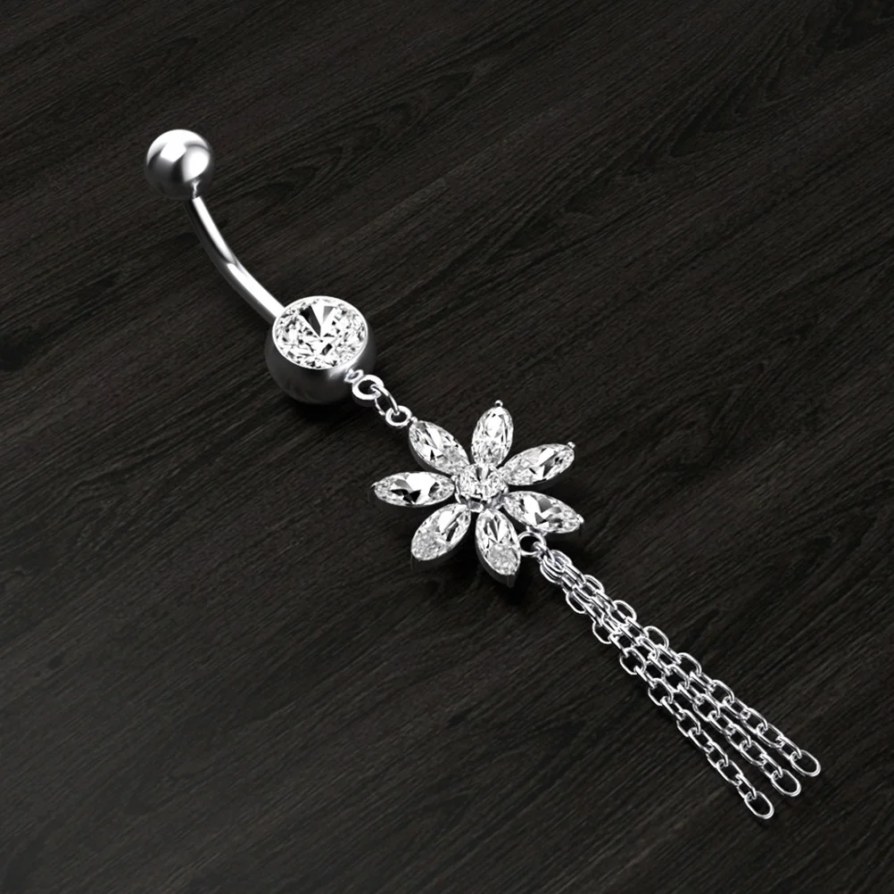 

2 Pcs Zircon Navel Creative Piercing Jewelry Body Belly Button Chain Female Nail Accessories Chic Buckle