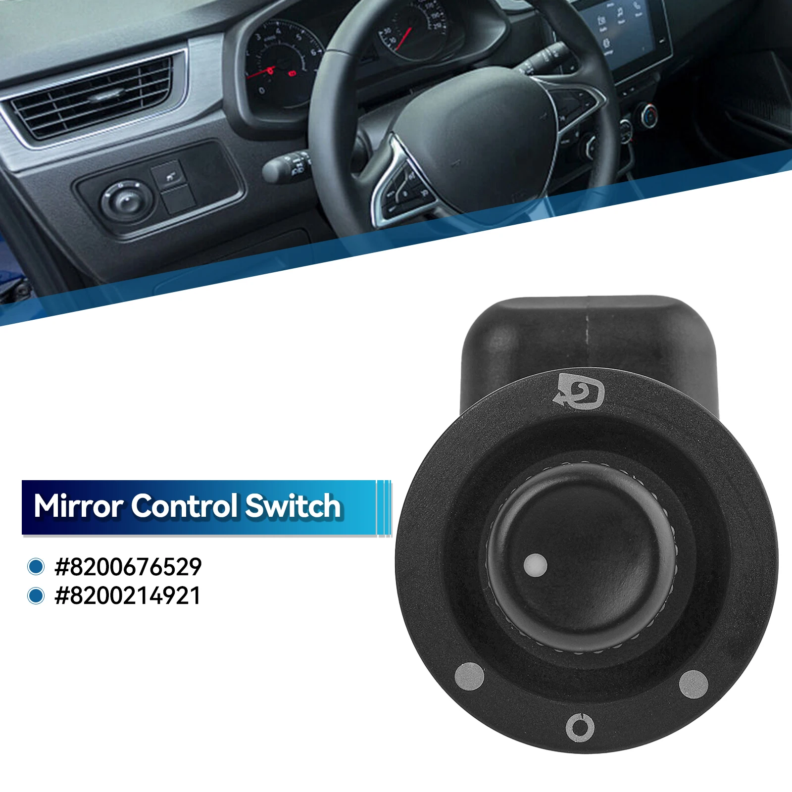 8200214921 Electric Wing Mirror Adjuster Switch Rear View Control Knob Button For Renault Captur Clio MK4 Modus 8200676529 10Pin