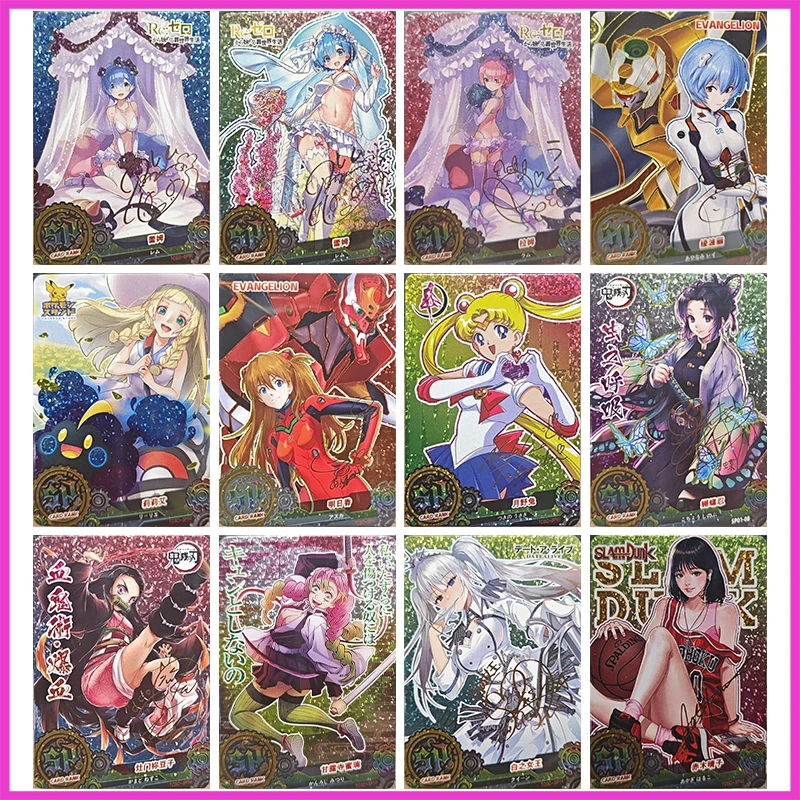 

Anime Goddess Story Rare SP Reflections Flash Cards Rem Ram Ayanami Rei Lillie Toys for boys Collectible Cards Birthday Gifts