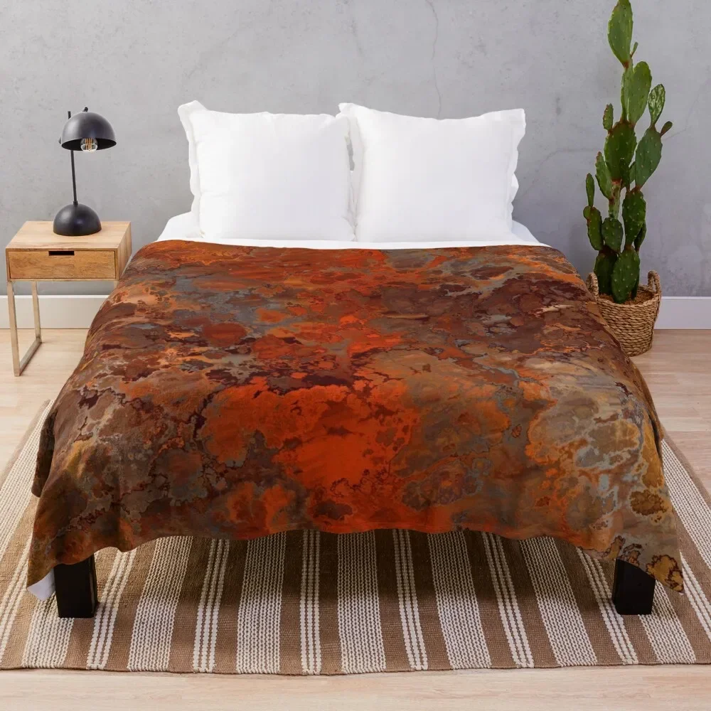 

Gold and Rust Throw Blanket Bed covers Thins Warm Camping Blankets