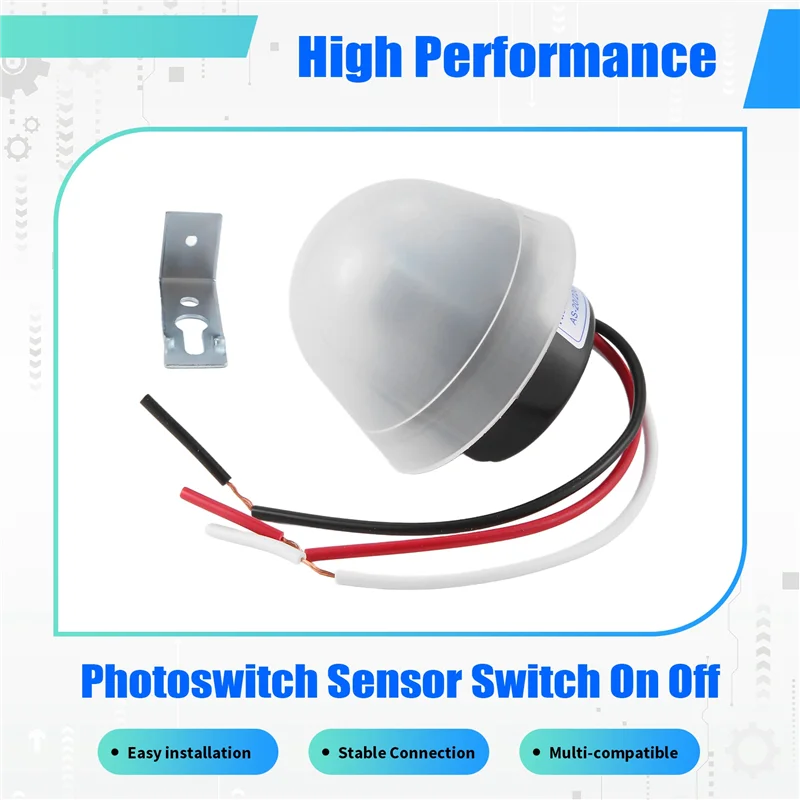 -RRKK 자동 자동 켜짐 꺼짐 Photocell 가로등 램프 스위치 C AC 220V 50-60Hz 10A 사진 제어 Photoswitch 센서 스위치