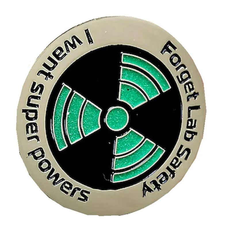 Glow In The Dark Science Enamel Pin Super Powers