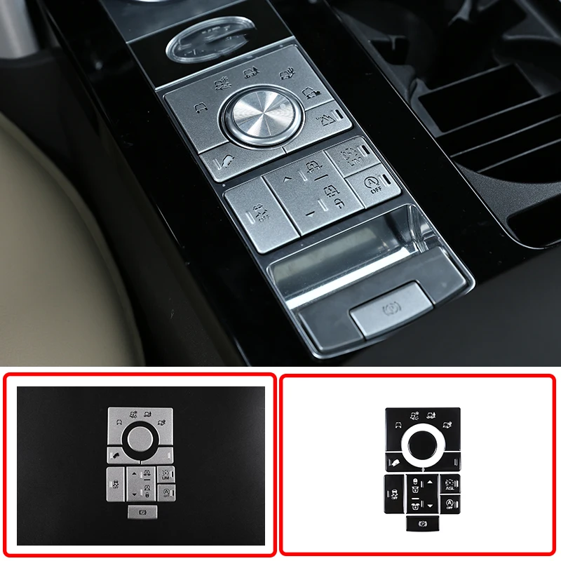 Stainless Steel Car Accessories Center console terrain mode adjustment button sticker For Land Rover Range Rover Sport 2014-2016