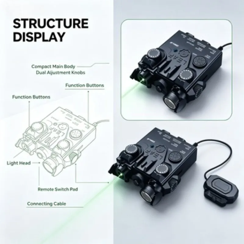 Complete Matching DBAL-A2 Adjustable Light Box M300 M600 Dual Control Kit Even Light Rifle Simulation Ornament Parts