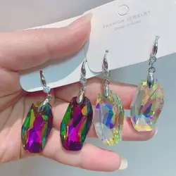 Elegant Colorful Crystal Earring for Women Bridal Wedding Drop Earring  Jewelry