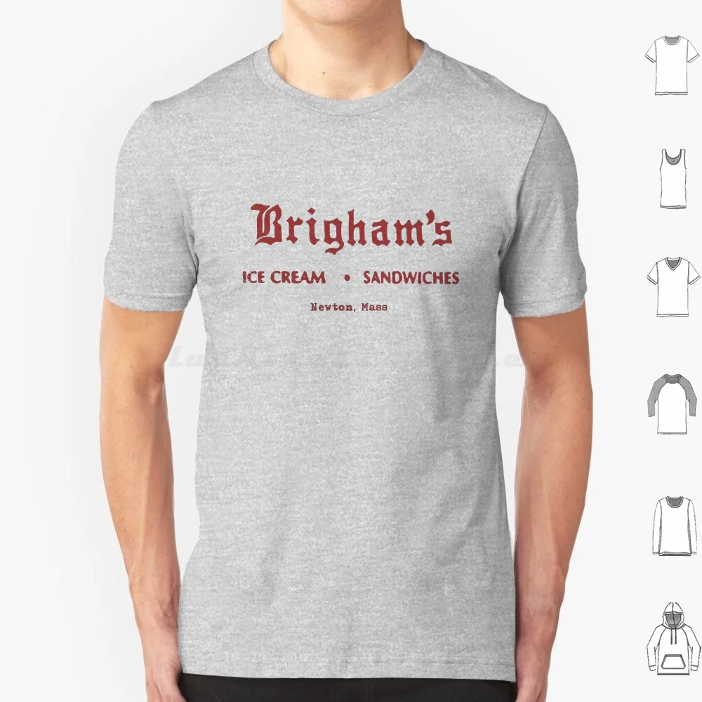 Retro Brighams Ice Cream Parlour Tee T Shirt 6Xl Cotton Cool Tee Boston New England Waltham Lowell Newton Needham Retro Vintage