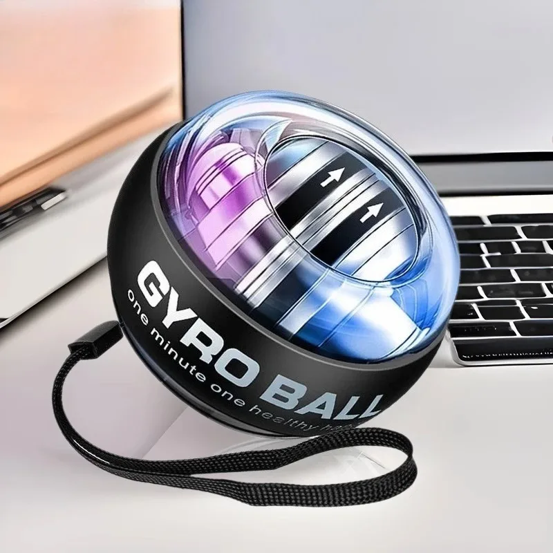 Gyro Wrist Ball LED Light Gyroscopic Hand Trainer Alloy Wrist Forearm Strength Exerciser Hand Grip Home Fitness Equipment