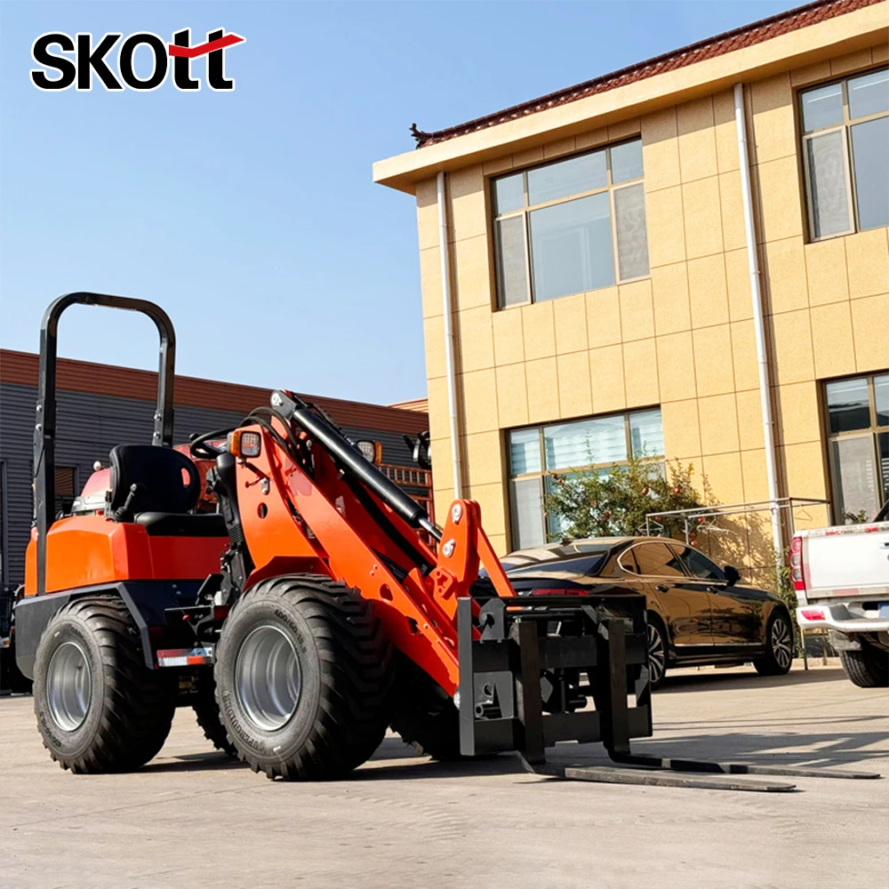 

Mini Wheel Loader / Articulated Loader, Compact Front End Loader with Bucket for Material Handling