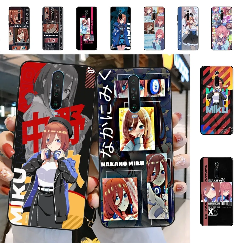 Nakano Miku Anime Phone Case For Redmi 5 6 7 8 9 10 Plus Pro 6 7 8 9 A GO K20 K30 K40 Pro Plus F3 Fundas