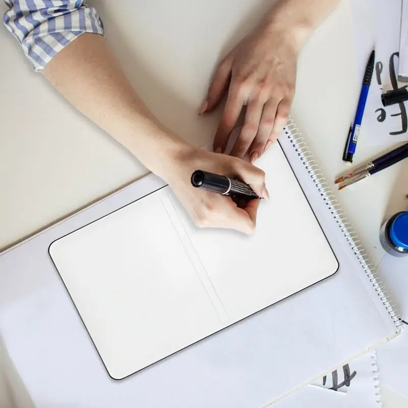 Pizarra blanca pequeña de borrado en seco, pizarra blanca plegable de mano, Bloc de notas de doble cara, suministros de estudio ligeros para grupo de planificación