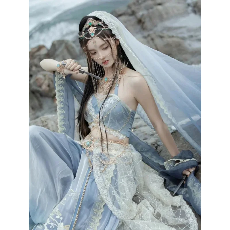 

Exotic Women's Western Beauty Photography Show Clothing Flying Exotic Heavy Industry Dance Performance Clothing