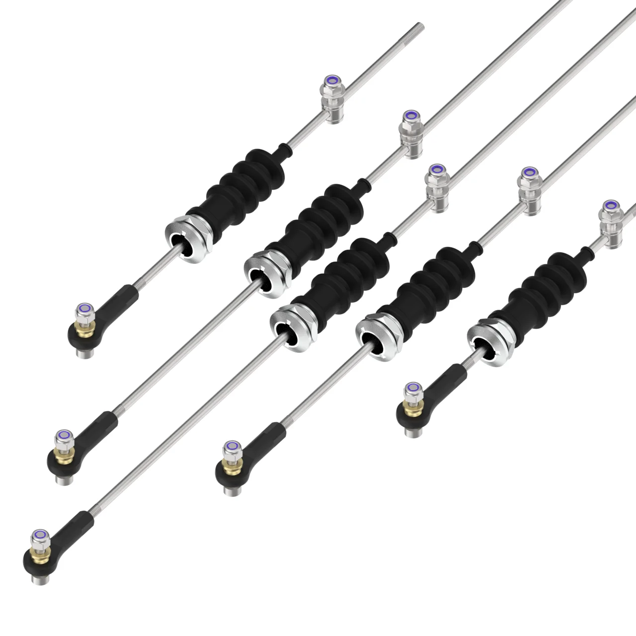 طقم وصلة كروية مؤازرة M3 3 مم لقارب RC - سدادة قابلة للتعديل + سدادة من الختم + قضبان دفع 25-300 مم، أجزاء موصل معدني