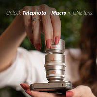Fotorgear Retro 2X Telephoto Macro Lens Kit T-Mount/17mm Thread Mount Mobile Phone Telephoto Macro Lens