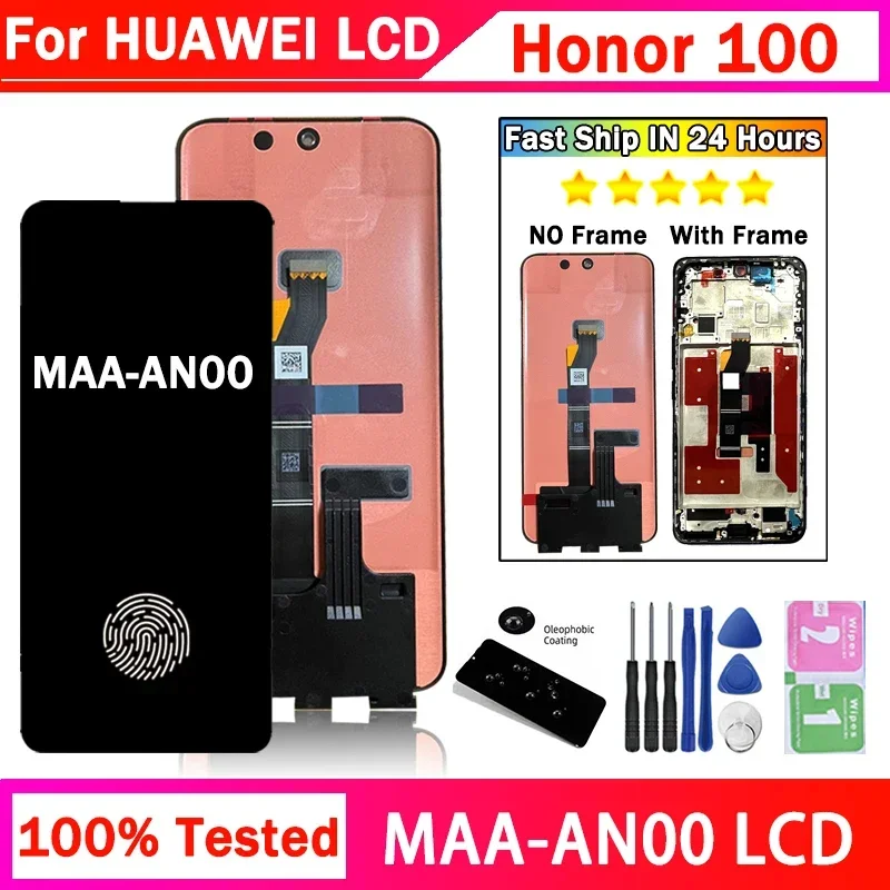 6.7“ New 120Hz For Huawei Honor 100 Honor100 MAA-AN00 LCD Display With Frame Touch Screen Digitizer Assembly Replacement Parts